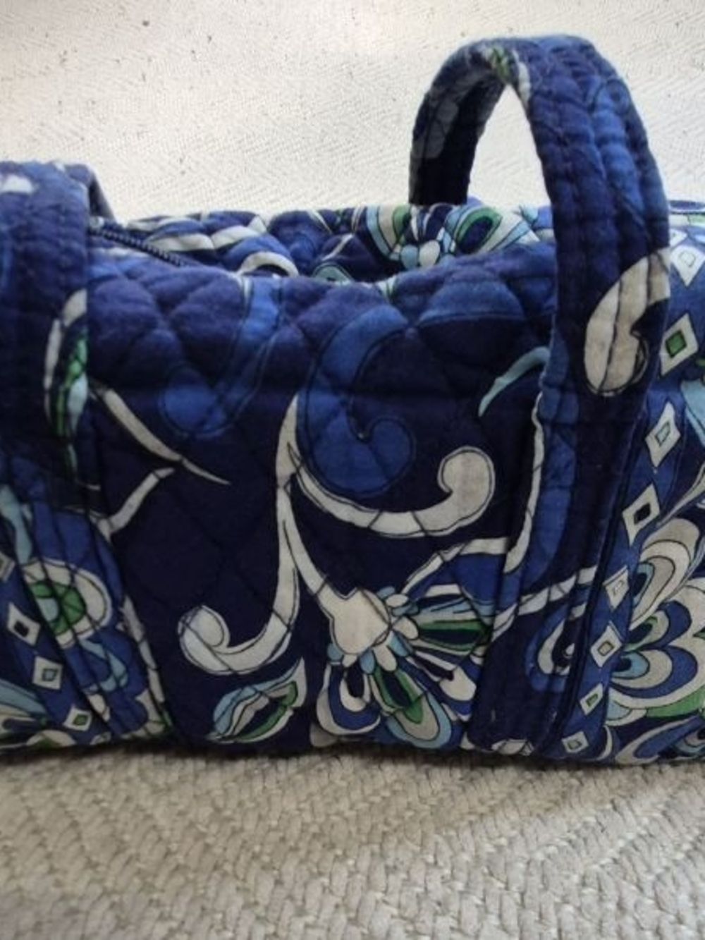Vera Bradley Small Duffel travel/weekender bag in retired Mediterranean Blue